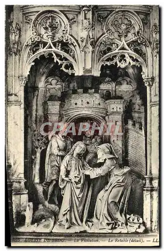 Cartes postales Eglise De Brou La Visitation Le Retable