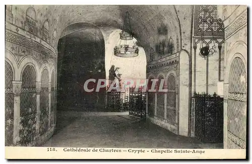 Cartes postales Cathedrale de Chartres Crypte Chapelle Sainte