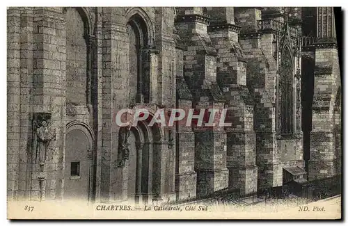 Cartes postales Cathedrale de Chartres Cote Sud