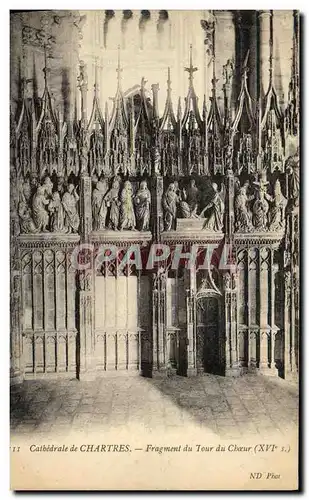 Ansichtskarte AK Cathedrale de Chartres Fragment du Tour du Choeur