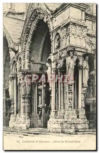 Cartes postales Cathedrale de Chartres Detail du Portail Nord