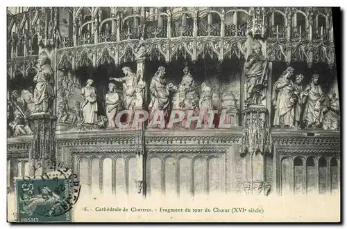 Cartes postales Cathedrale de Chartres Fragment du Tour du Choeur