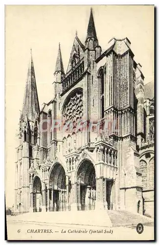 Ansichtskarte AK Cathedrale de Chartres Portail Sud