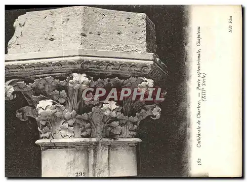 Cartes postales Cathedrale de Chartres Porche spetentrionale Chapiteau