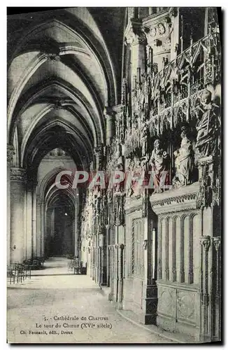 Cartes postales Cathedrale de Chartres Le Tour du Choeur