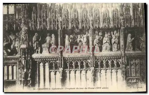 Ansichtskarte AK Cathedrale de Chartres Fragment du Tour du Choeur