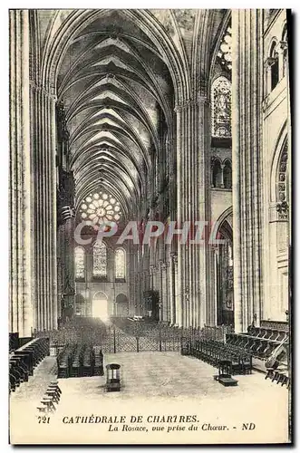 Ansichtskarte AK Cathedrale de Chartres La Rosace Une Prise du Choeur