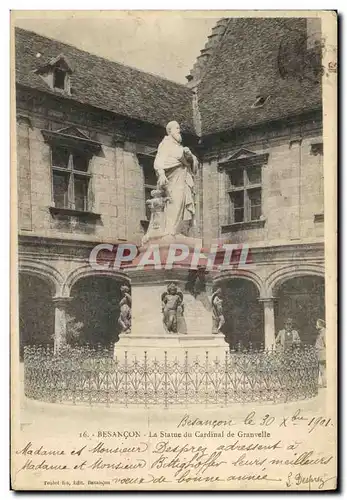 Ansichtskarte AK Besancon La Statue du Cardinal de Granvelle