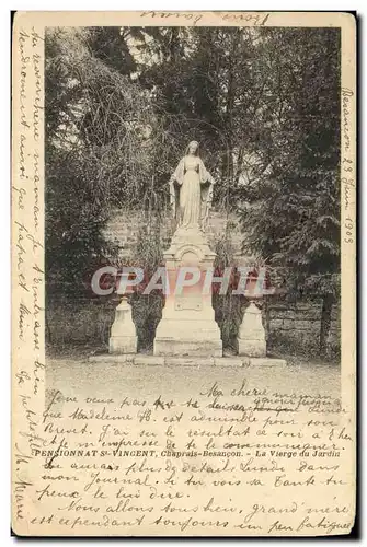 Cartes postales Chaprais Besancon La vierge du jardin Pensionnat St Vincent