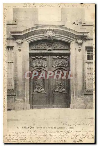 Cartes postales Besancon Porte de L Hotel du Clermont 1739