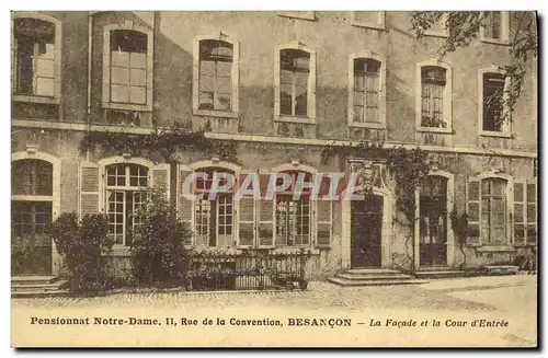 Ansichtskarte AK Besancon Pensionnat Notre Dame Rue de la Convention La Facade et la Cour