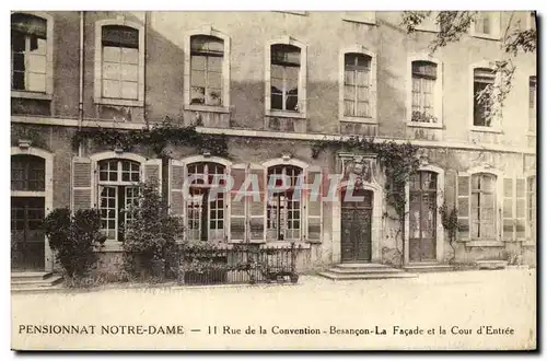 Ansichtskarte AK Besancon Pensionnat Notre Dame La facade et la cour d entree