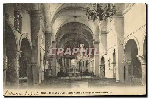 Cartes postales Besancon Interieur de L Eglise Notre Dame
