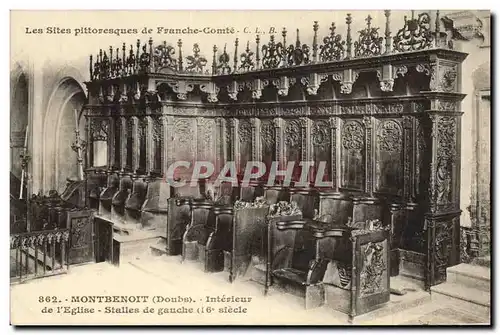 Cartes postales Montbenot Interieur de l Eglise Stalles de Gauche