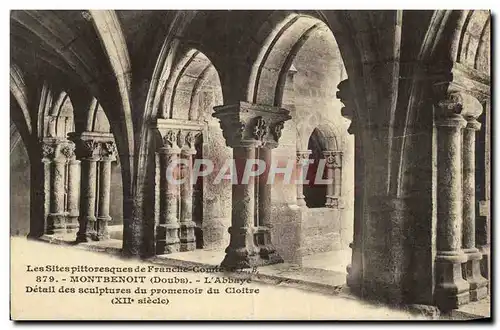 Cartes postales Montbenot Abbaye Promenoir du cloitre