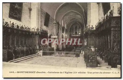 Ansichtskarte AK Montbenot Interieur de L Eglise Vue Prise du Choeur