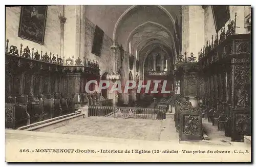 Cartes postales Montbenot Interieur de L Eglise Vue Prise du Choeur