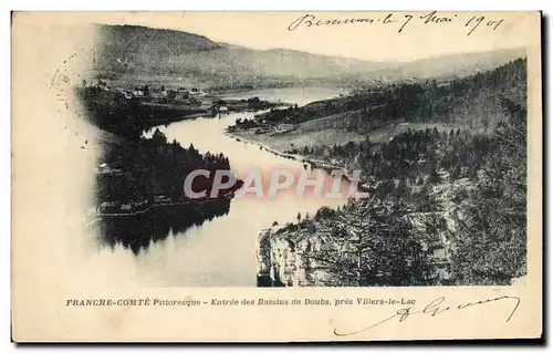 Cartes postales Franche Comte Pittoresque Entree des Bassins du Doubs Villers le Lac