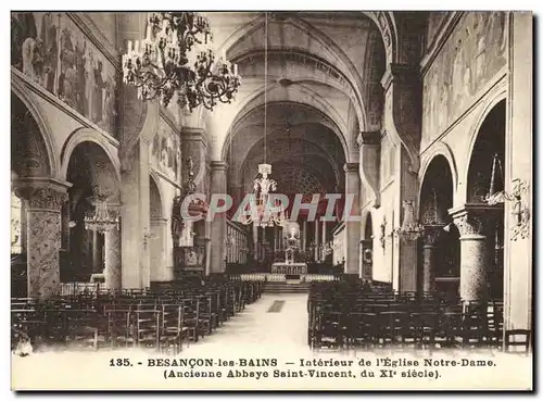 Cartes postales Besancon les Bains Interieur de l Eglise Notre Dame Ancienne Abbaye Saint Vincent