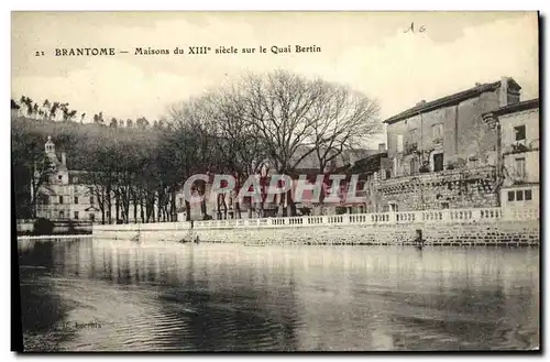 Cartes postales Brantome Maisons du 13eme Sur le Quai Bertin