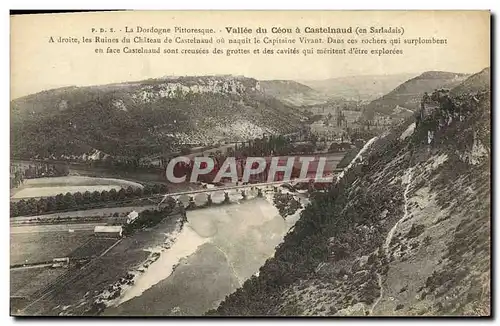 Ansichtskarte AK Vallee du Ceou a Castelnaud Ruines du chateau de Castelnaud