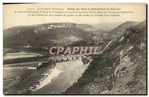 Cartes postales Vallee du Ceou a Castelnaud Ruines du chateau de Castelnaud