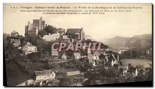 Cartes postales Dordogne Chateau Feodal de Beynac La Vallee de la Dordogne et le chateau de Fayrac