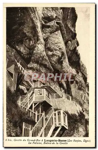 Cartes postales Laugerie Basse Grotte La falaise Entree de la grotte
