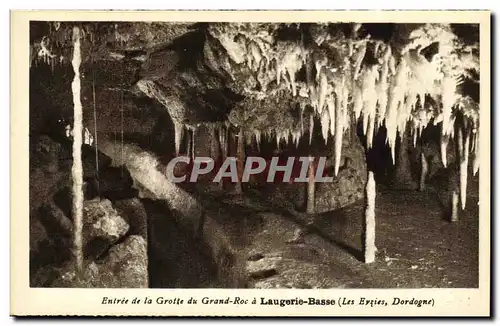 Cartes postales Laugerie Basse Entree de la Grotte du Grand Roc