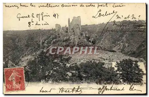 Cartes postales Crozant Ruines Generale