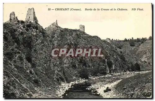 Cartes postales Crozant Bords de la Creuse et le Chateau