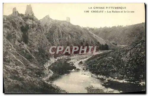 Cartes postales Crozant Les Ruines et la Creuse