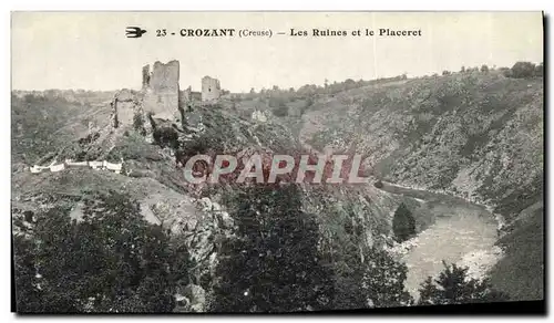 Cartes postales Crozant Les Ruines et le Placeret