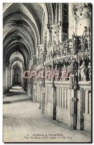 Cartes postales Chartres La Cathedrale Tour du Choeur