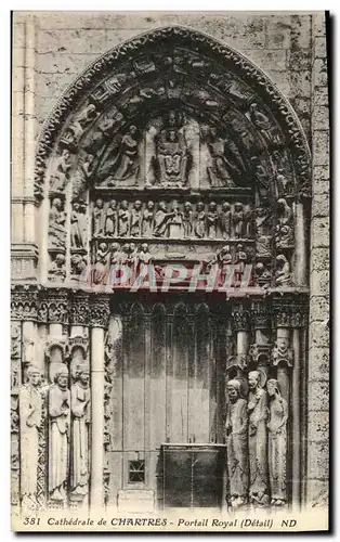 Cartes postales Chartres Cathedrale Portail Royal