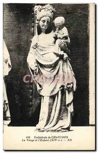 Ansichtskarte AK Chartres La Cathedrale La Vierge et L Enfant