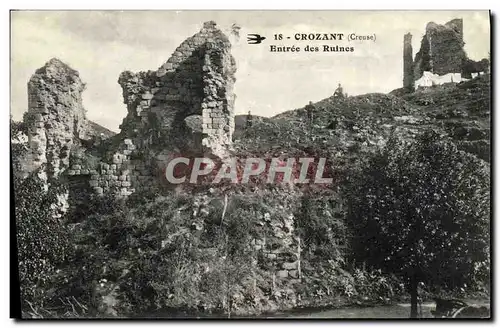 Cartes postales Crozant Entree des Ruines