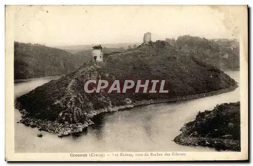 Ansichtskarte AK Crozant Les Ruines Vers du Rocher des Fileuses