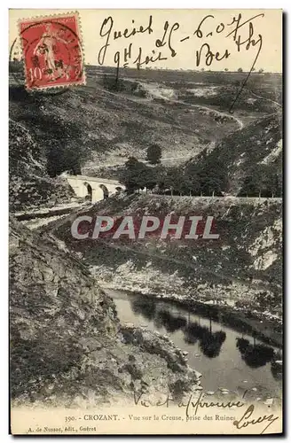 Ansichtskarte AK Crozant Vue sur la Creuse Prise des Ruines