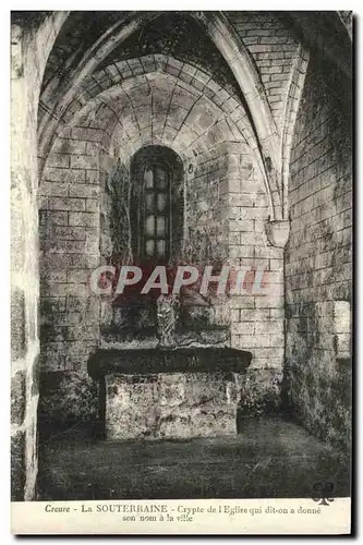 Cartes postales La Souterraine Crypte de L Eglise