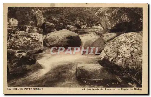 Cartes postales Creuse Pittoresque Les bords du Thaurion Rigole du diable