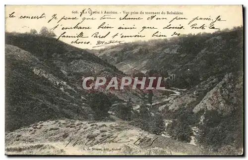 Cartes postales La Creuse a Anzeme Vue Prise du Tournant du Belvedere