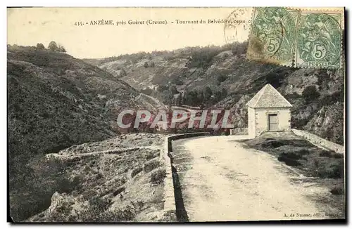 Cartes postales Anzeme pres Gueret Tournant du Belevedere