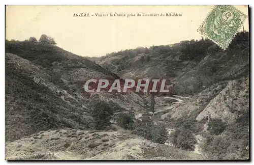 Cartes postales Anzeme Vue sur la Creuse prise du Tournant du Belvedere