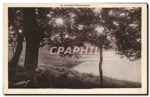 Cartes postales La Creuse Sous les chataigniers de Chambon