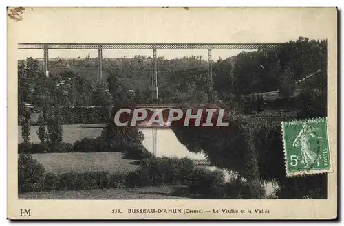 Cartes postales Busseau D Ahun Le Viaduc et la Vallee