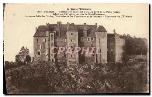 Ansichtskarte AK Boussac Chateau sur un Rocher a pic Bord de la Petite Creuse