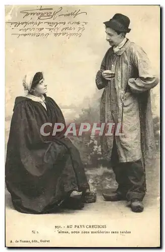 Cartes postales Au Pays Creusois Creuse Folklore Costume