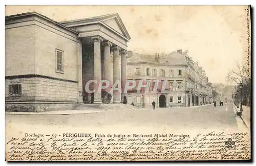 Cartes postales Perigueux Palais de Justice et Boulevard Michel Montaigne