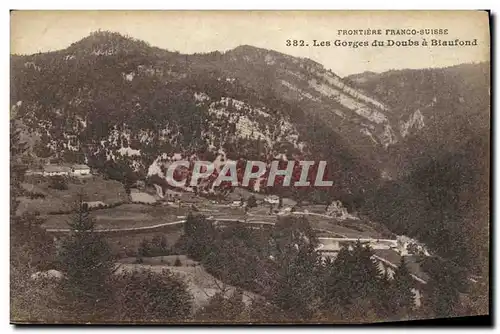 Cartes postales Les Gorges du Doubs a Blaufond